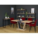 Стол обеденный SIGNAL NIGEL дуб вотан/коричневый 120-160/80